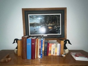 Framed Print - Jim Hansel Northern Solitude Signed, Books & Bookends