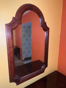 Wall Mirror - Arched Wood Frame 28 X 43 in