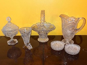 VTG Cut Crystal Tableware & Decor Mixed Lot