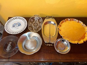 VTG Berggren Scandinavian Folk Art Plate, Serving Tray & Bowl Mixed Lot