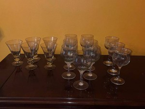 VTG Sasaki Coronation Hand Blown Glass Stemware Mixed Lot