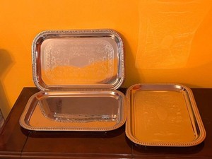 Serving Trays - Tablecraft Chrome Platter Tray Set
