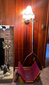 Fireplace Accessories - Wall Sconce Light, Fireplace Tools & Log Holder