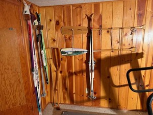 Vintage Ski Equipment Mixed Lot Fischer Salomon Wooden Paddles
