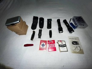 Pocket Knife & Flashlight Mixed Lot - Six Aviator AlumaWallets