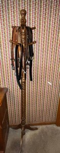 Wooden BeltTie Rack - 70 in