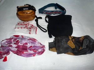 Designer Scarf w $105 Orig Tag, Handbag & Accessory Mixed Lot Timmy Woods, Bag-Etc by Rico