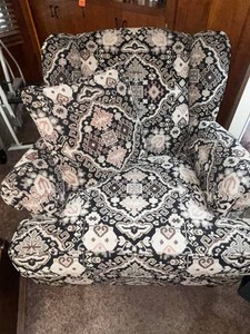Armchair - Patterned Upholstered Accent Chair