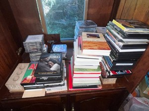 DVD, CD & Book Mixed Lot - Movies, Music & Dog Books - contents unverified