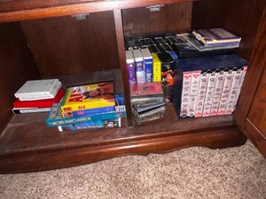 VHS Tape Mixed Lot Disney, HBO, Warner, CBS & More - cabinet not inc - contents unverified