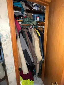 Coat Closet Contents inc Womens Mink Coat (SZ 4-6) Mens Outdoor Jackets Mixed Lot - Eddie Bauer, North Face, Filson, Polo Sport, Columbia