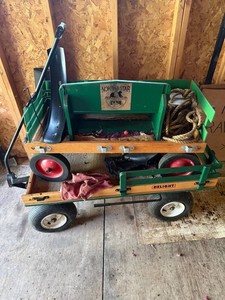 Kids Wagon Set Vintage Radio Flyer & Delight (Lot of 2)