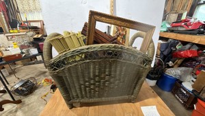 Wicker Rack and Miscellaneous