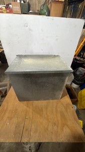 Milk Crate with Salt and Pepper Shakers inside