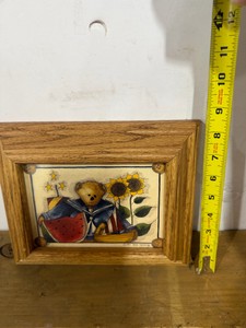 Bear Pic w oak frame