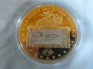 $10 Eagle and Shield Note Commemorative Medallion