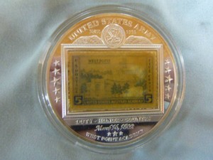 West Point Academy 1802 5 Cent US Postal Stamp Commemorative Medallion
