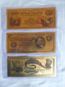 3 Gold Foiled Commemorative Banknotes
