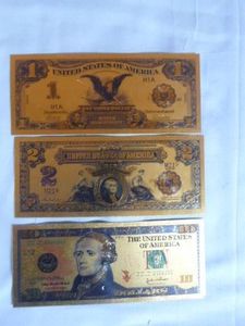 3 Gold Foiled Commemorative Banknotes