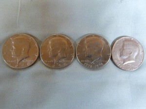 4 Kennedy Half Dollars