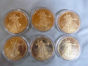 6 1933 Liberty Replica Coins