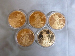 5 1933 Liberty Replica Coins