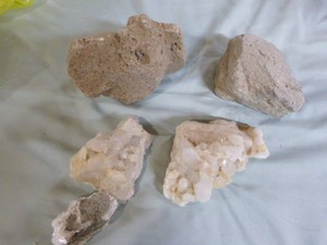 Pumice Stones and Quartz Clusters
