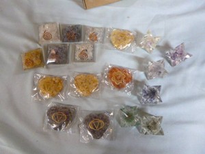 Organite Pyramids, Hearts and Merkabas