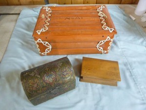 3 Vintage Trinket Boxes