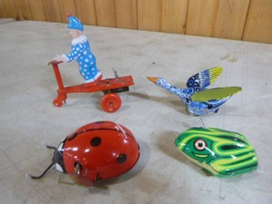 4 Vintage Wind-Up Toys
