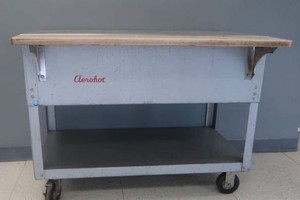 NSF STAINLESS AEROHOT STATION WITH WOODEN CUTTING BOARD