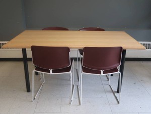 WOODEN TABLE WITH 4 CHAIRS