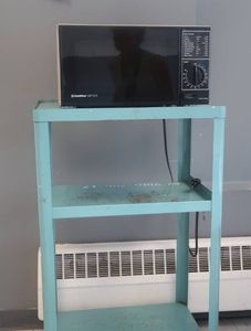 GOLDSTAR MICROWAVE AND ROLLING CART