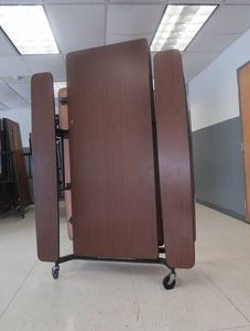 FOLDABLE LUNCHROOM TABLES ON CASTERS