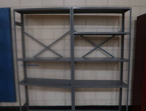 LARGE GREY METAL SHELF