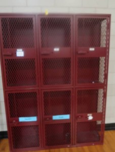 LARGE RED LOCKERS