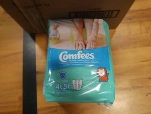 BOX OF 6 PACKAGES OF COMFEES TRAINING DIAPERS