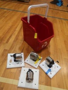 4 EXACTO PENCIL SHARPENERS WITH BASES