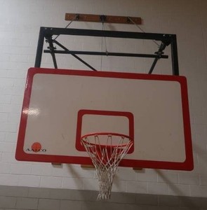 A ALCO BASKETBALL STANDARD RIDGEBUILD HOOPBACKBOARD
