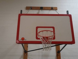 A ALCO BASKETBALL STANDARD RIDGEBUILD HOOPBACKBOARD