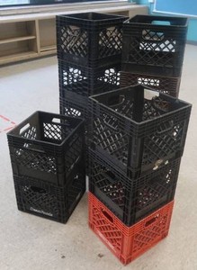 13 HEAVY DUTY MILK CRATES