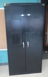 BLACK METAL FILE CABINET