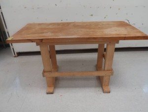 WOODEN TRESTLE TABLE