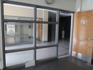 GLASS AND DOOR