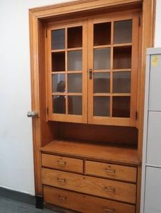 ANTIQUE BUILT-IN WOODEN CABINET