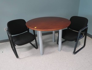 ROUND TABLE AND CHAIRS