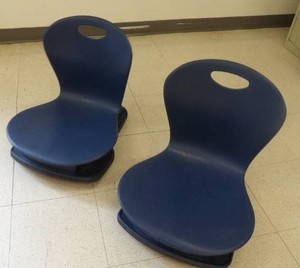 2 VIRCO ZUMA SERIES FLOOR ROCKER CHAIRS.