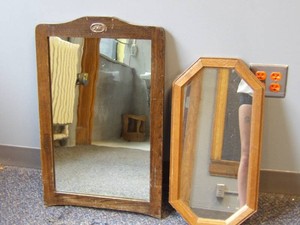 ANTIQUE LUGER MIRROR AND OTHER MIRROR