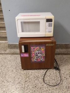 SMALL MICROWAVE AND REFRIGERATOR
