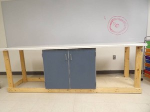 SEMI BUILT CUPBOARD WITH COUNTER TOP